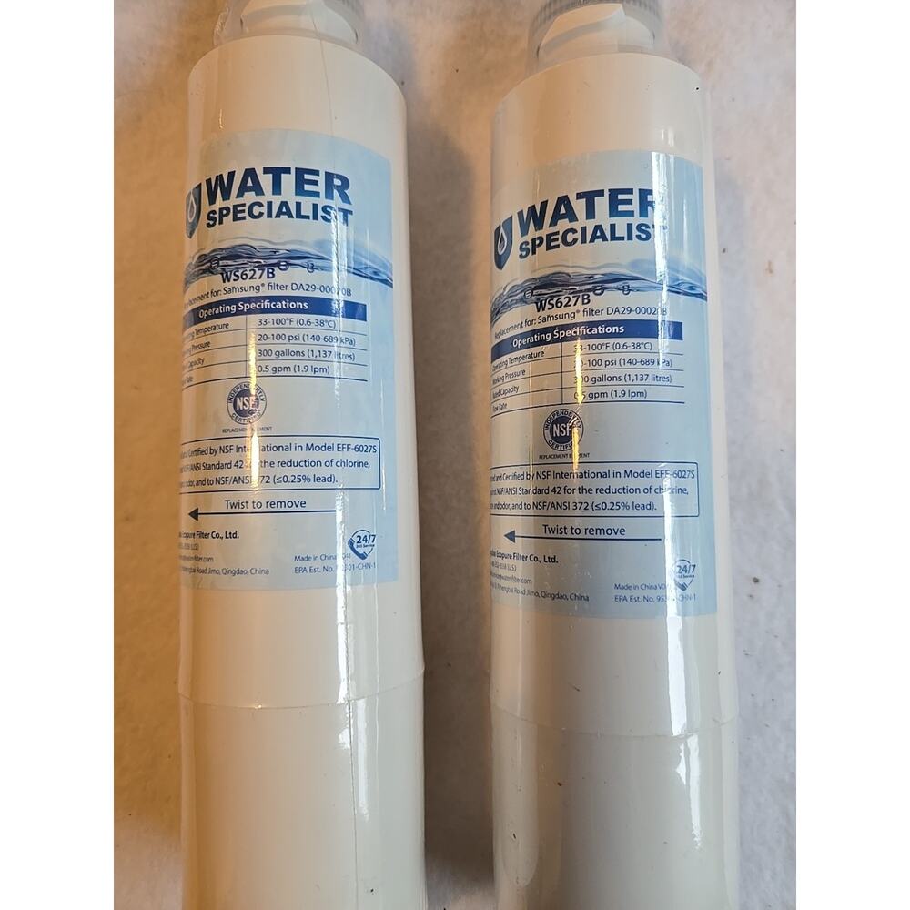 NEW unopened Waterspecialist WS627B water filter - 2 Pack